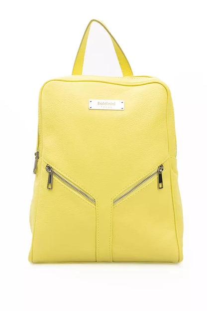 Mochila de cuero amarillo sol