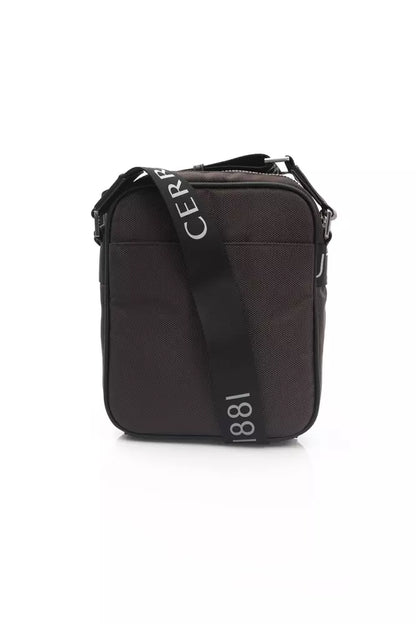 Bolso bandolera de nailon marrón para hombre Cerruti 1881