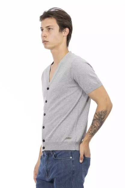 Suéter de algodón gris para hombre Baldinini Trend