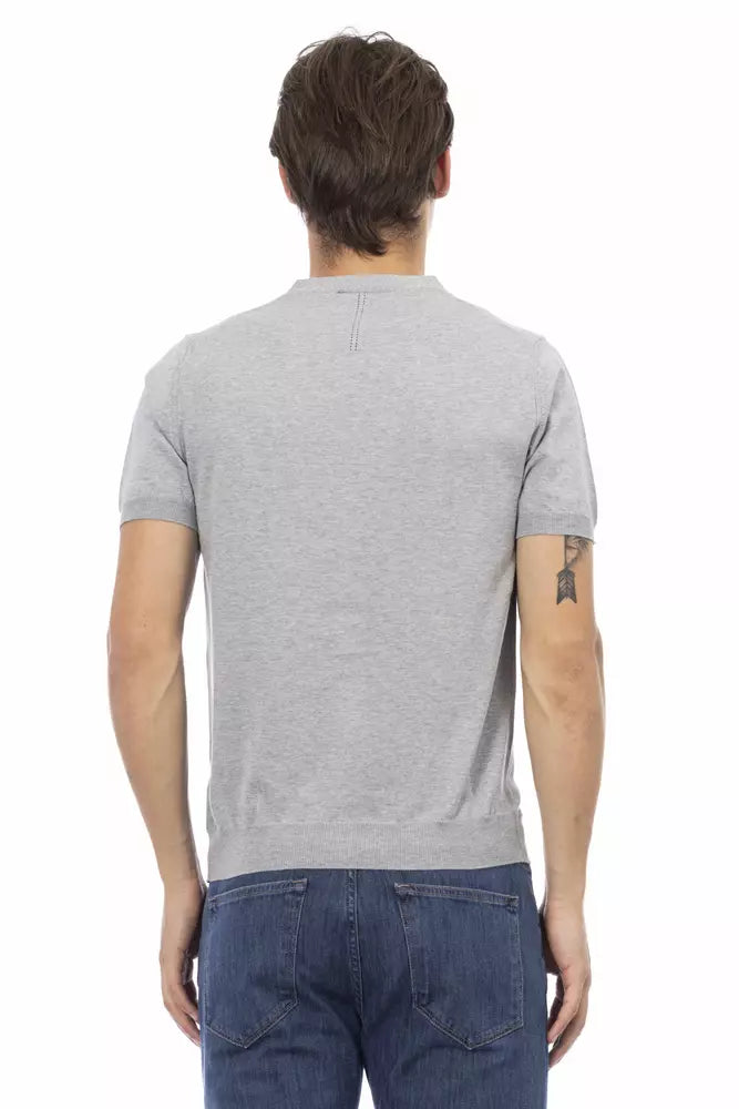 Suéter de algodón gris para hombre Baldinini Trend