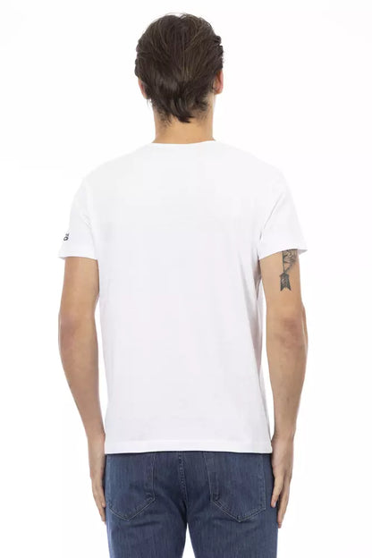 Camiseta de algodón blanca para hombre Trussardi Action