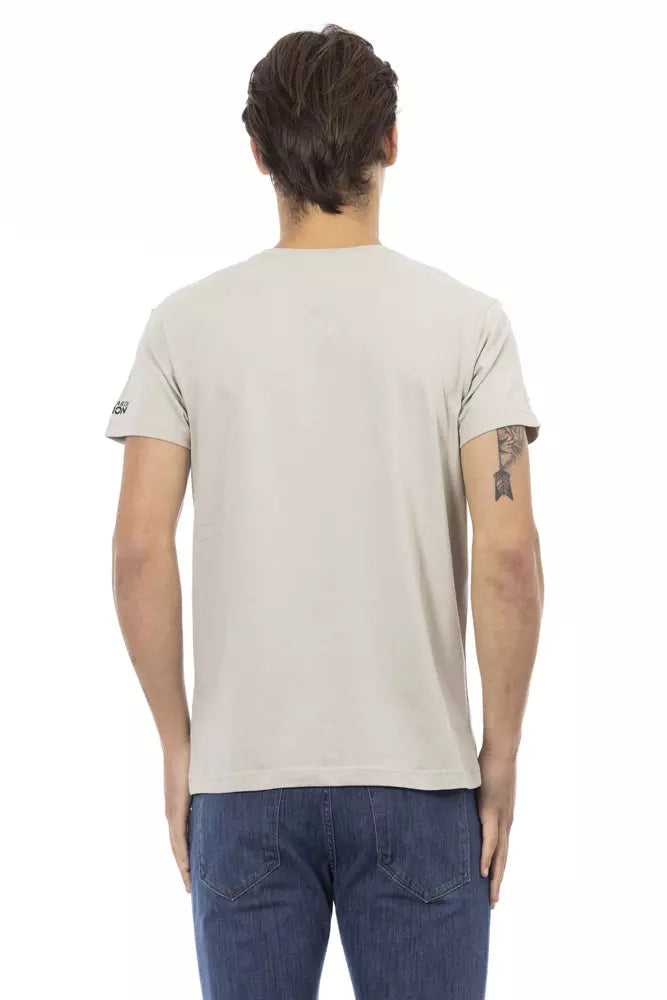 Camiseta de algodón beige para hombre Trussardi Action