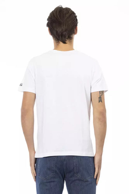 Camiseta de algodón blanca para hombre Trussardi Action