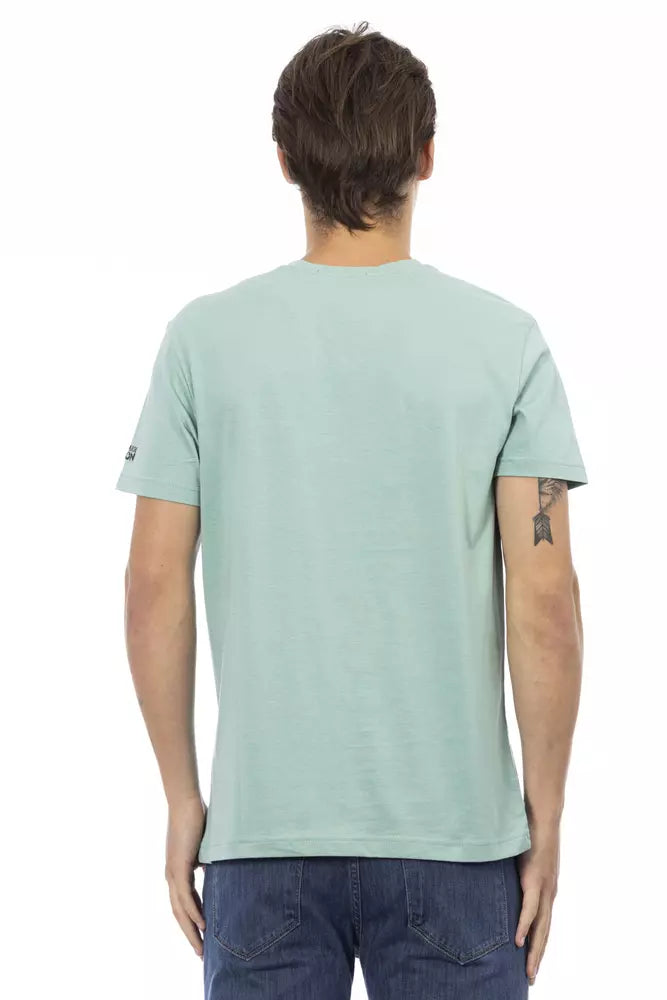 Camiseta de algodón verde Action de Trussardi para hombre