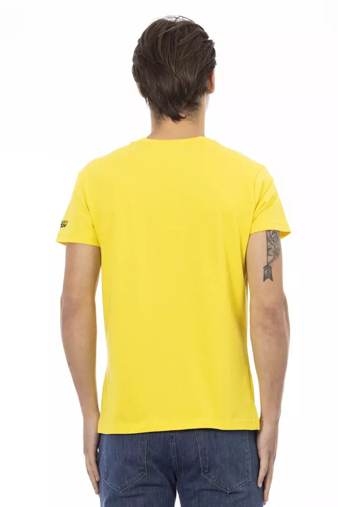 Camiseta de algodón amarilla para hombre Trussardi Action