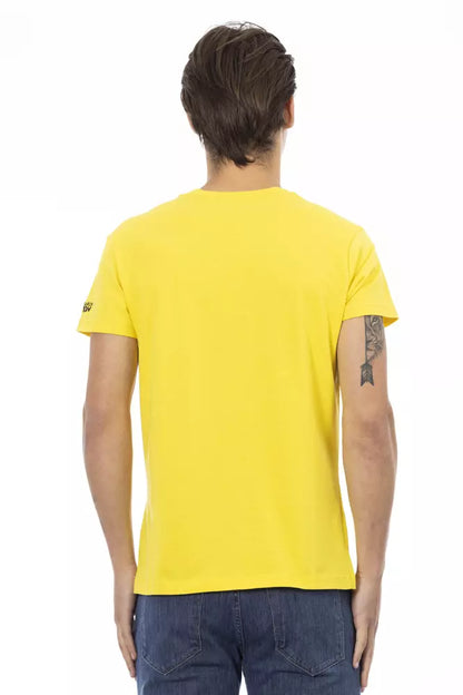 Camiseta de algodón amarilla para hombre Trussardi Action