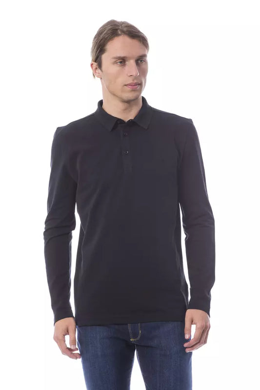 Polo de algodón negro Verri para hombre