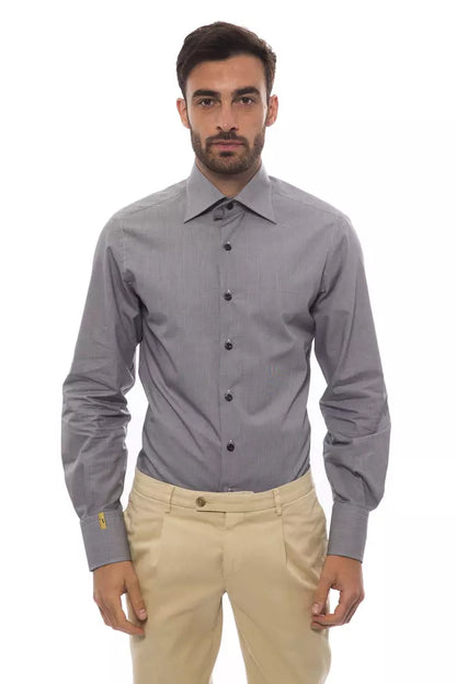 Camisa de algodón negra para hombre de Billionaire Italian Couture