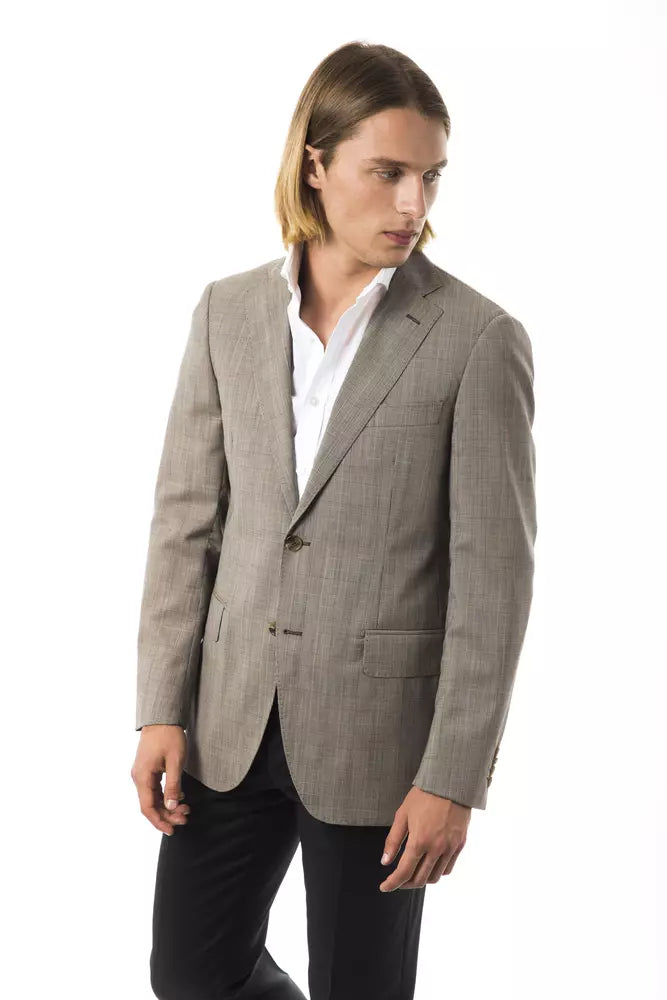 Blazer de hombre de lana gris Uominitaliani