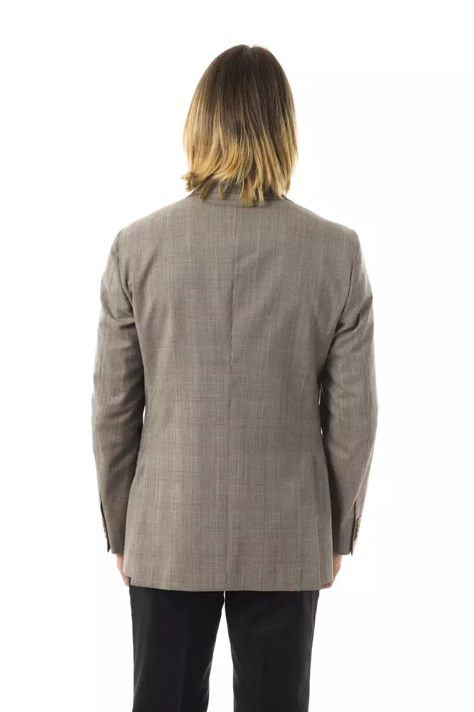 Blazer de hombre de lana gris Uominitaliani