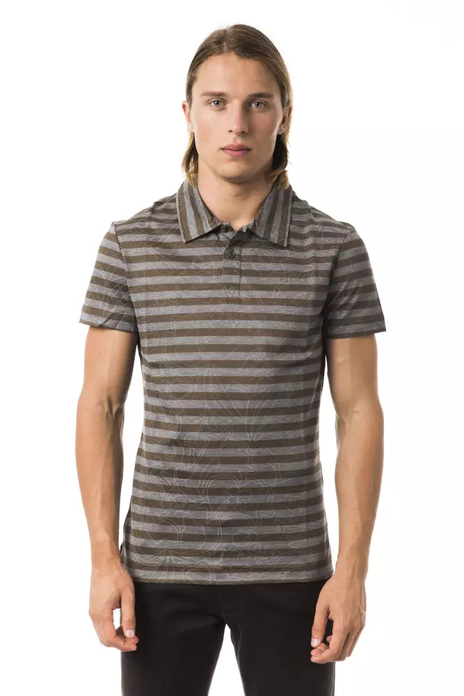 Polo de algodón gris para hombre BYBLOS