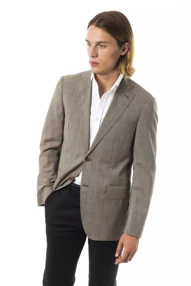 Blazer de hombre de lana gris Uominitaliani