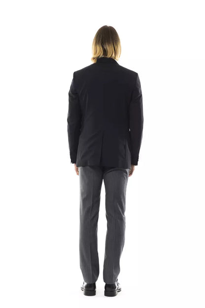 Uominitaliani Black Wool Mens Blazer