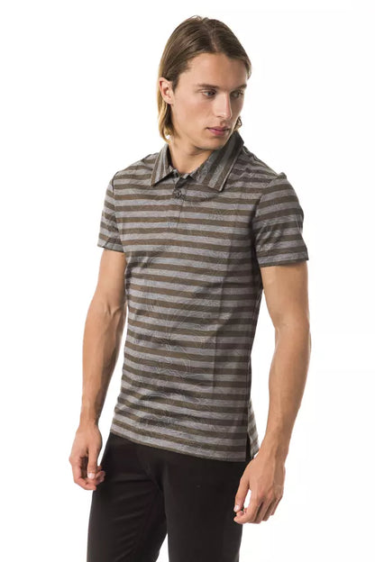 Polo de algodón gris para hombre BYBLOS