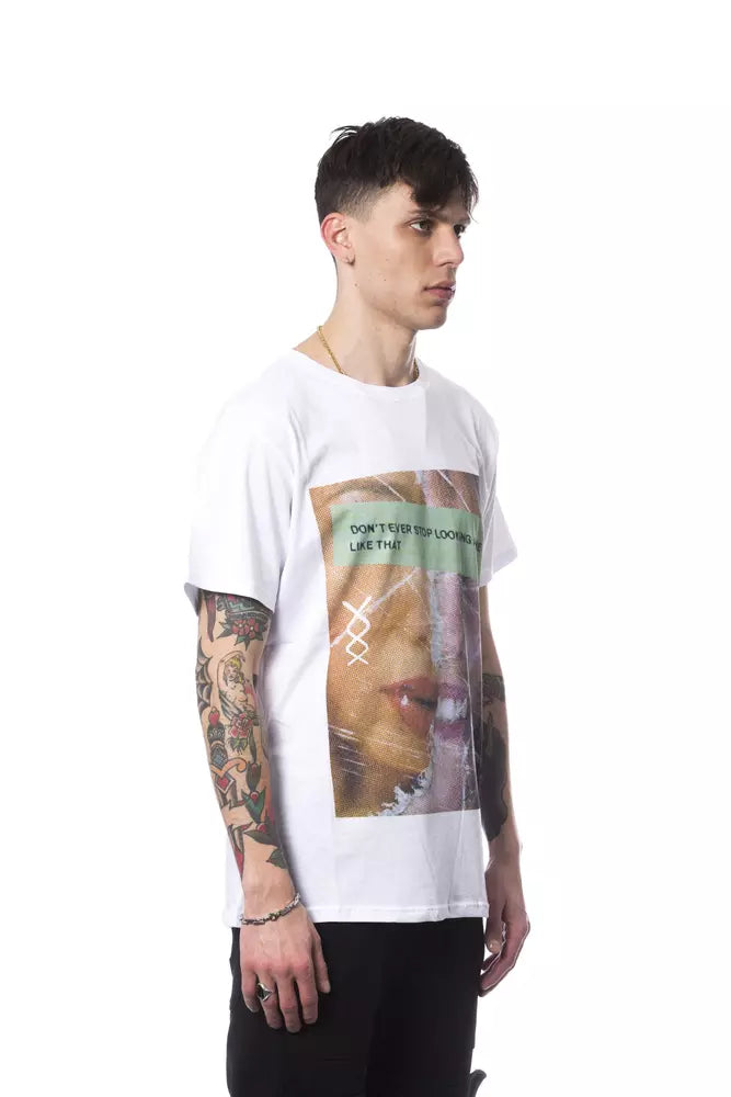 Camiseta de hombre de algodón blanca Nicolo Tonetto