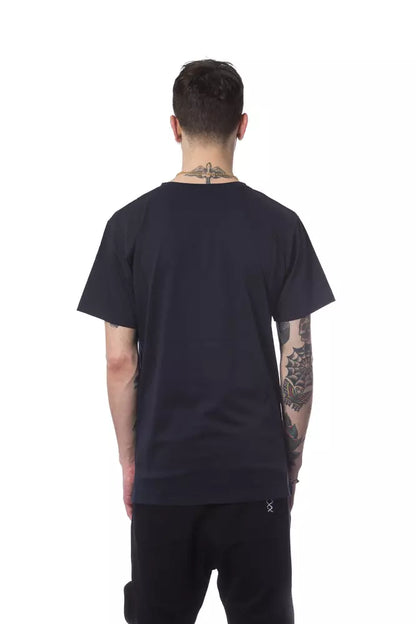 Camiseta de hombre de algodón azul Nicolo Tonetto