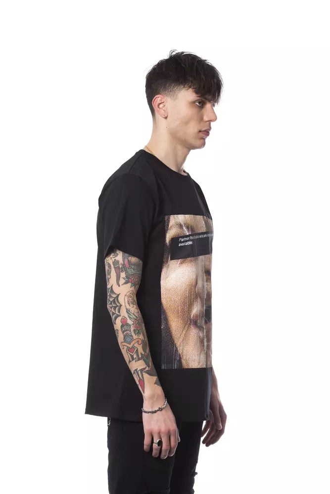 Camiseta de algodón negra para hombre de Nicolo Tonetto