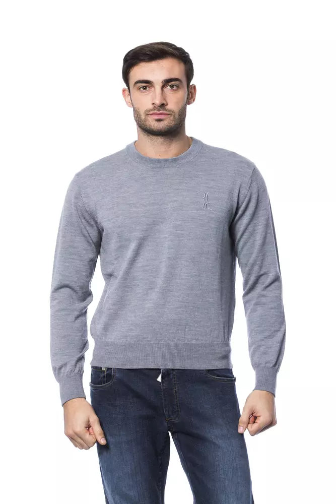 Suéter de lana merino gris para hombre de Billionaire Italian Couture