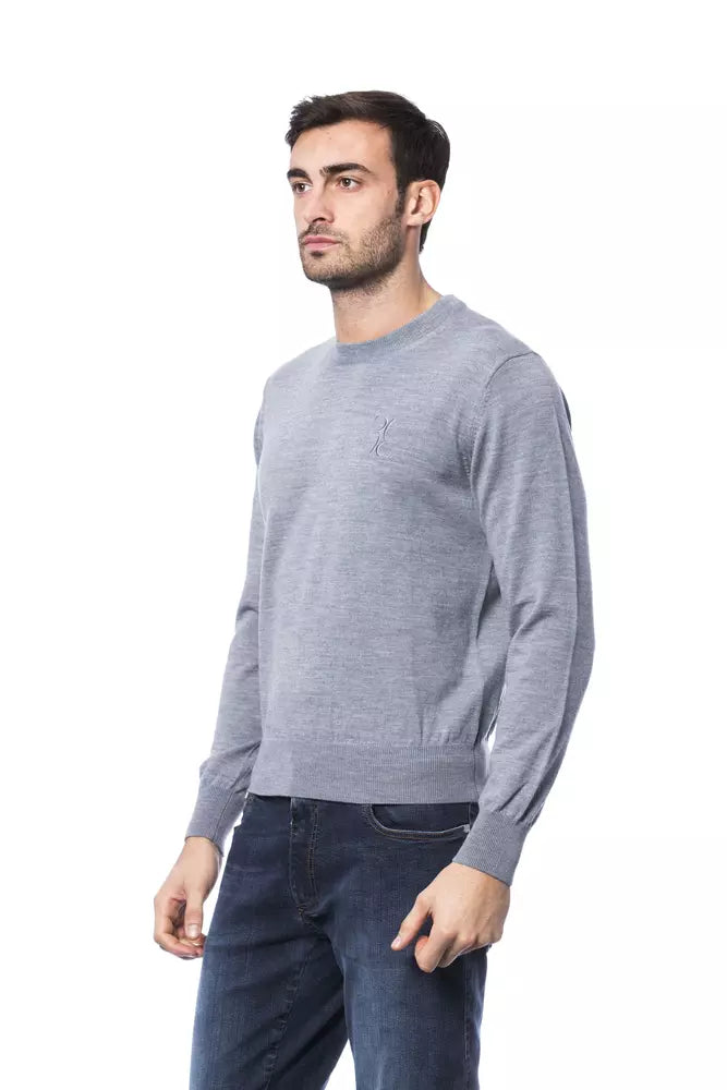 Suéter de lana merino gris para hombre de Billionaire Italian Couture