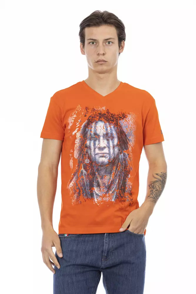 Camiseta de algodón naranja Action de Trussardi para hombre