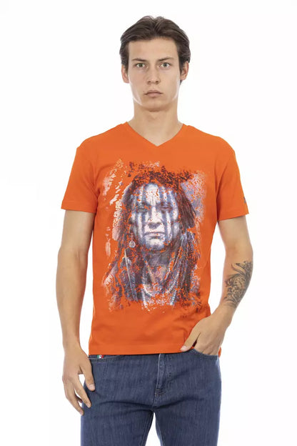 Camiseta de algodón naranja Action de Trussardi para hombre