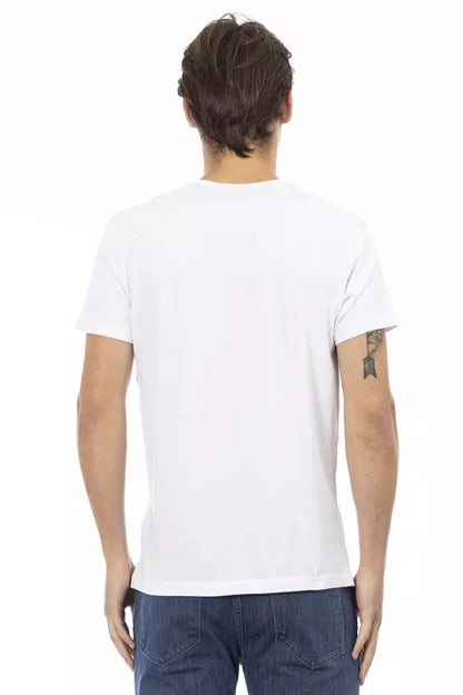 Camiseta de algodón blanca para hombre Trussardi Action