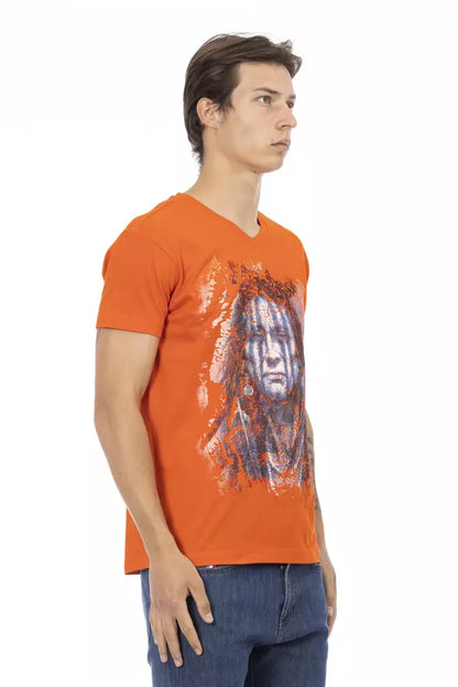 Camiseta de algodón naranja Action de Trussardi para hombre