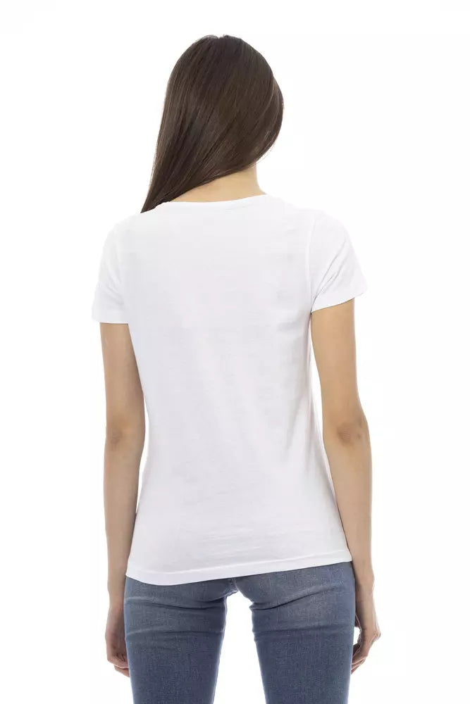 Camiseta estampada blanca Trussardi Action Chic: un básico del armario de verano