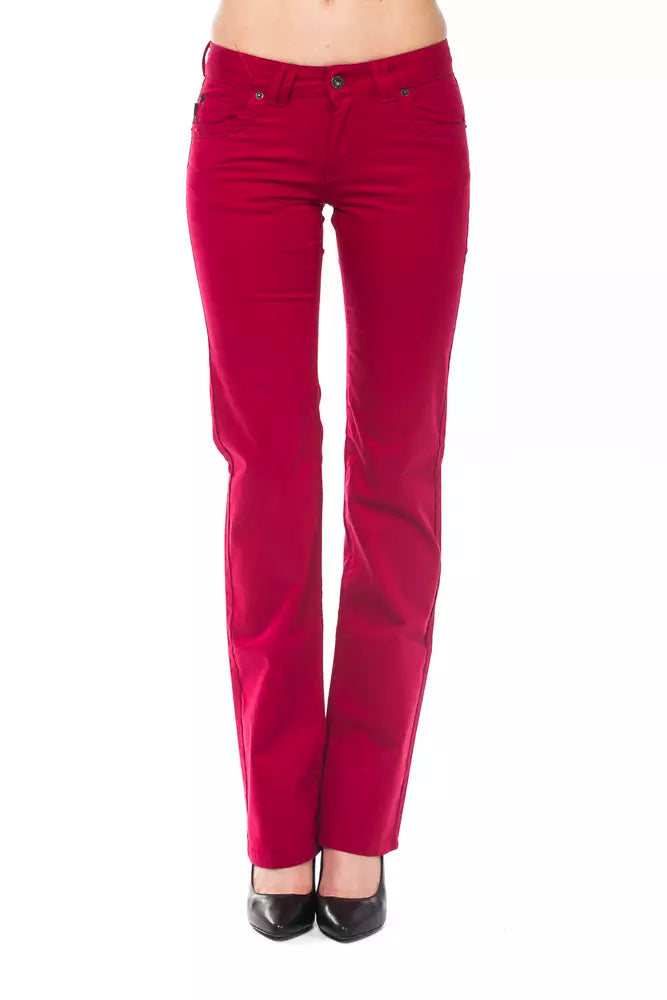 Pantalones de mujer Ungaro Fever de algodón rojo