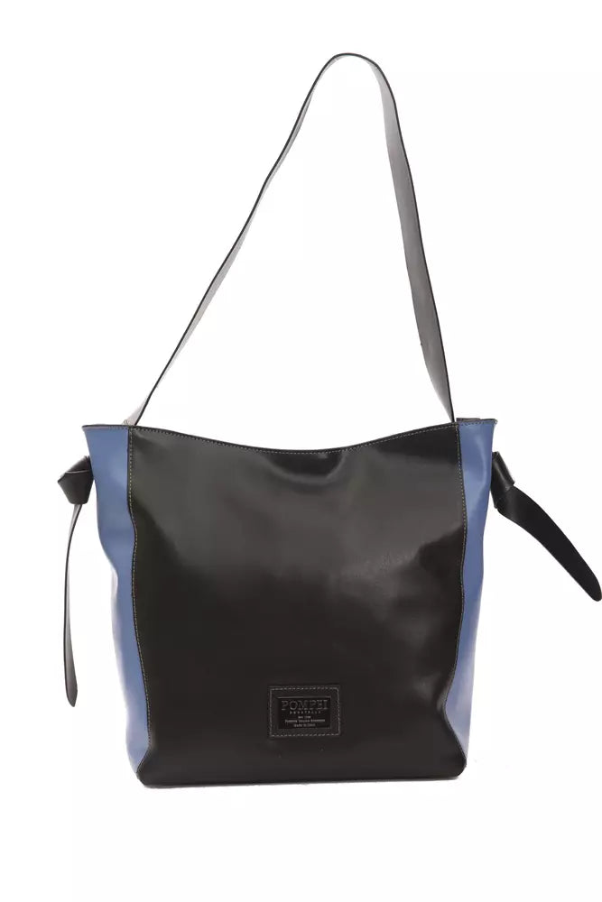 Bolso de hombro para mujer Pompei Donatella de piel negra