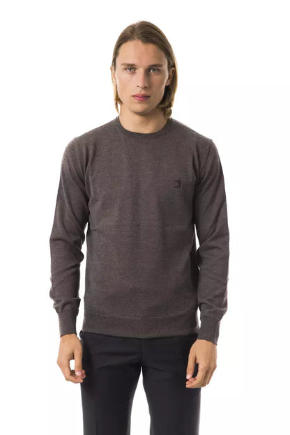 Uominitaliani Jersey Gris Merino Hombre