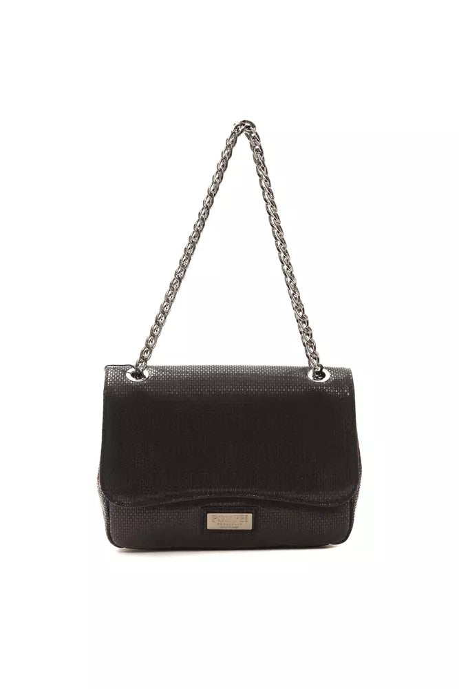 Bolso bandolera de piel negra para mujer Pompei Donatella