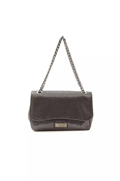 Bolso bandolera de piel gris para mujer Pompei Donatella