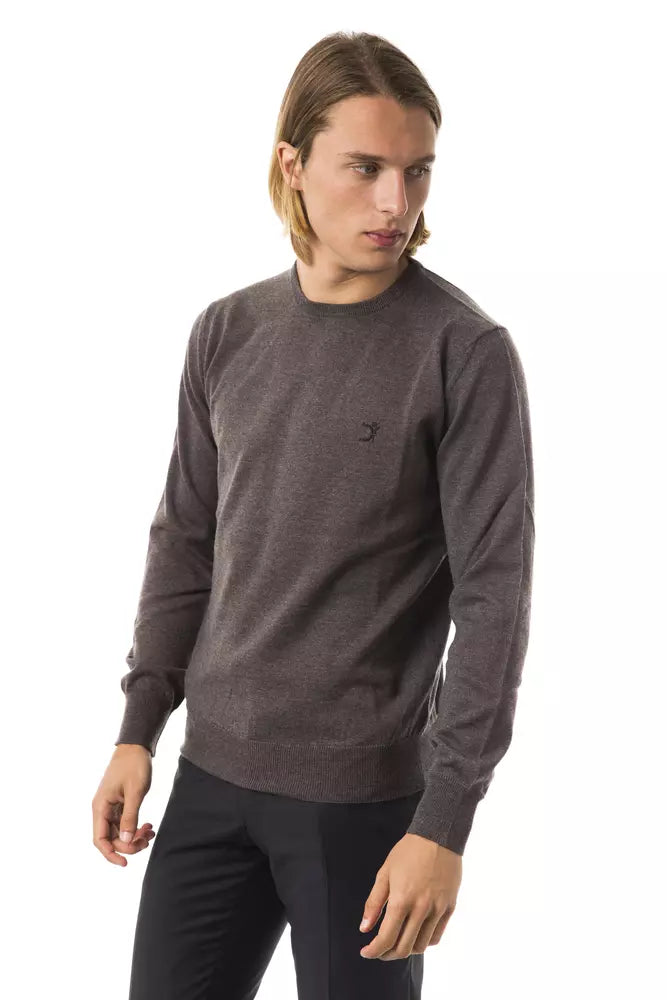 Uominitaliani Jersey Gris Merino Hombre