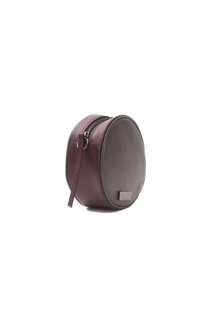 Bolso bandolera ovalado pequeño burdeos elegante