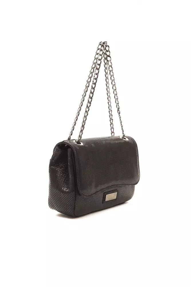 Bolso bandolera de piel negra para mujer Pompei Donatella