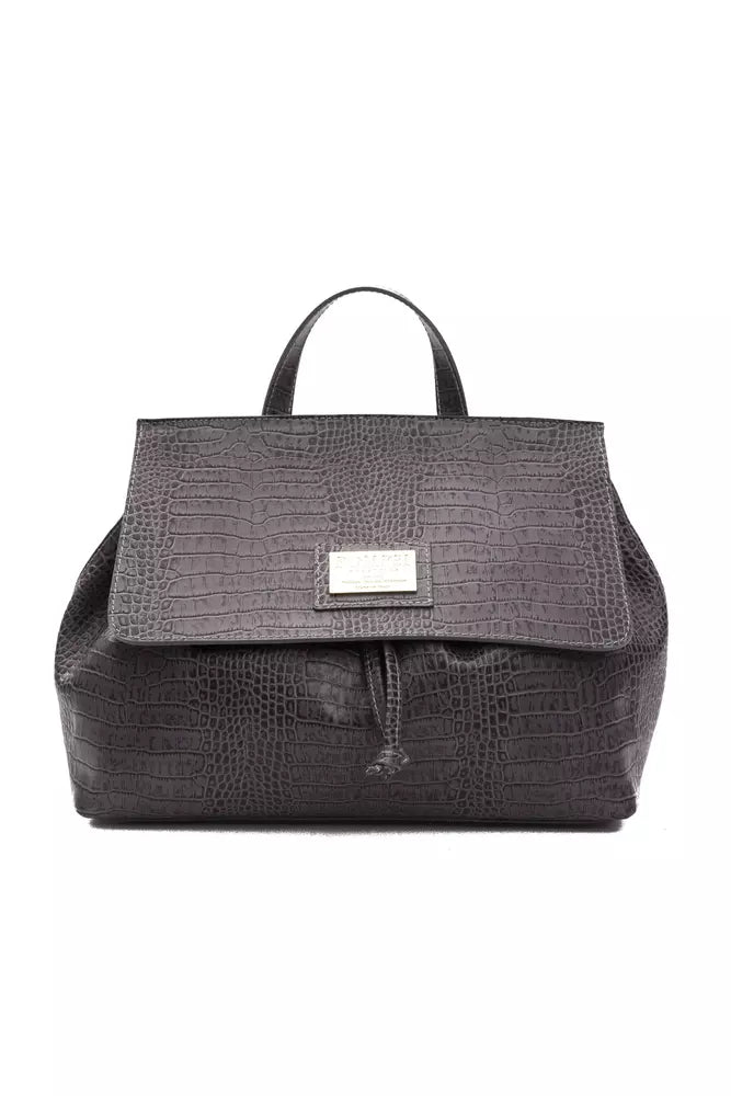 Bolso de mano para mujer Pompei Donatella de piel gris