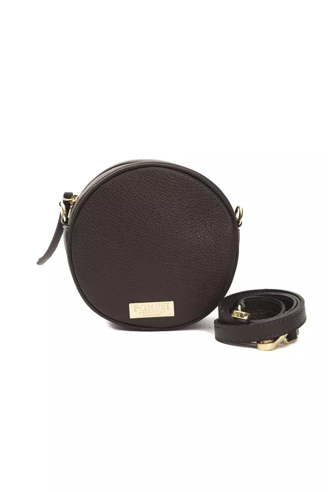 Bolso bandolera de piel marrón para mujer Pompei Donatella