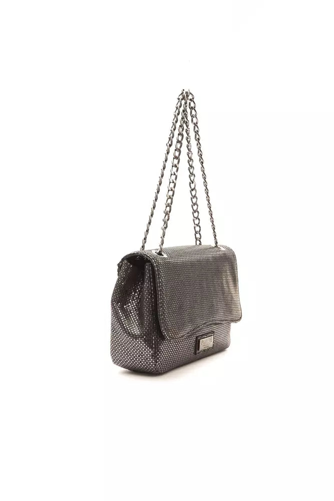 Bolso bandolera de piel gris para mujer Pompei Donatella