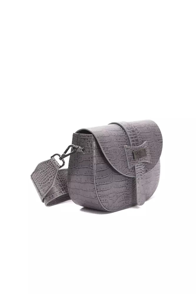 Bolso bandolera de piel gris para mujer Pompei Donatella