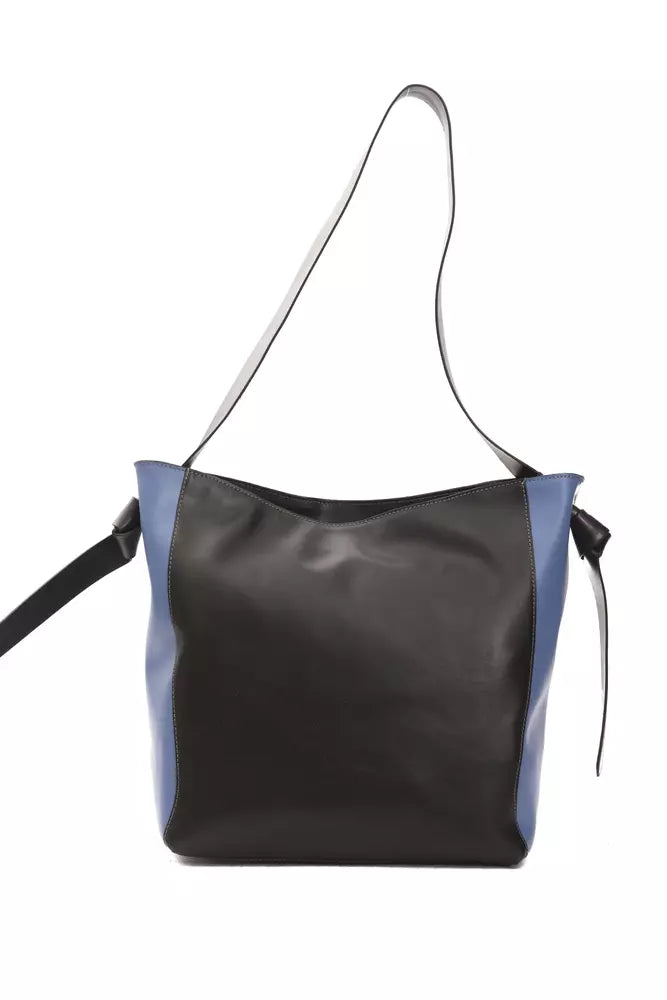 Bolso de hombro para mujer Pompei Donatella de piel negra