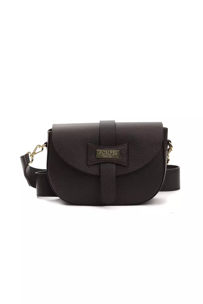 Bolso bandolera de piel marrón para mujer Pompei Donatella