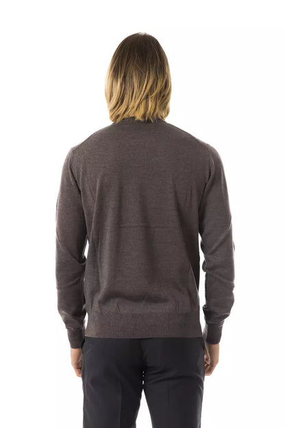 Uominitaliani Jersey Gris Merino Hombre