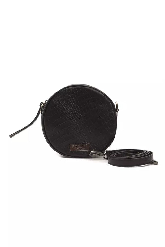 Bolso bandolera de piel negra para mujer Pompei Donatella