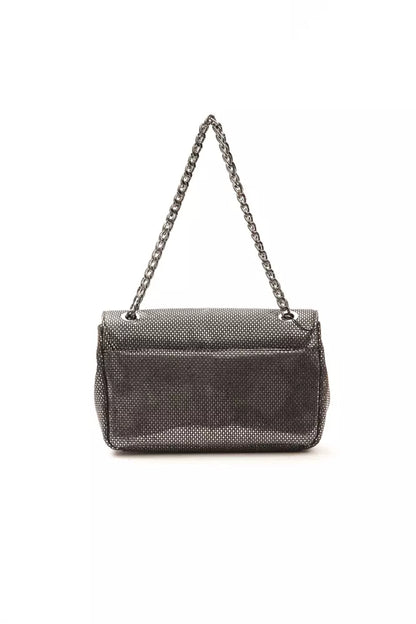 Bolso bandolera de piel gris para mujer Pompei Donatella