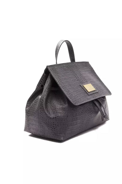 Bolso de mano para mujer Pompei Donatella de piel gris