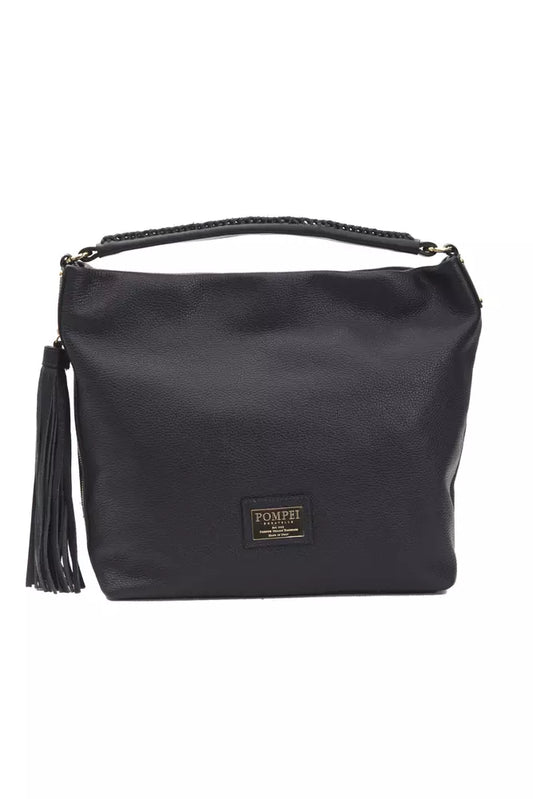 Bolso de hombro para mujer Pompei Donatella de piel gris