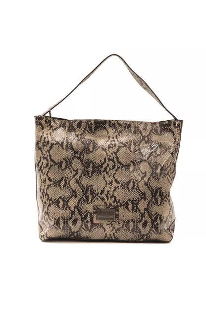 Bolso de hombro para mujer en piel marrón Pompei Donatella