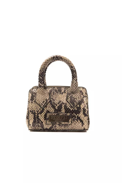 Bolso de mano para mujer Pompei Donatella de piel marrón