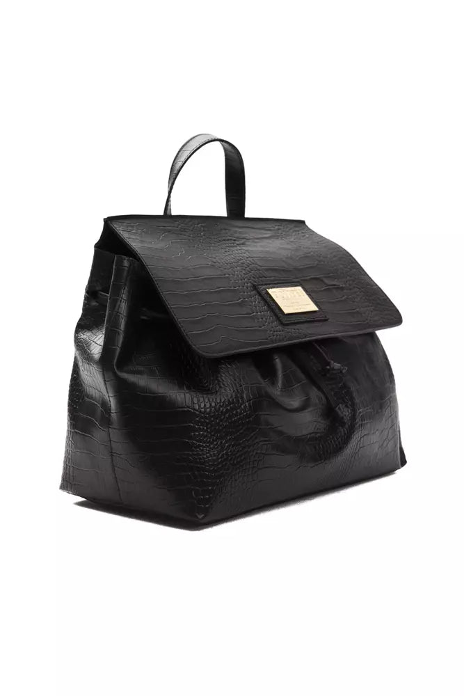 Bolso de mano para mujer Pompei Donatella de piel negra